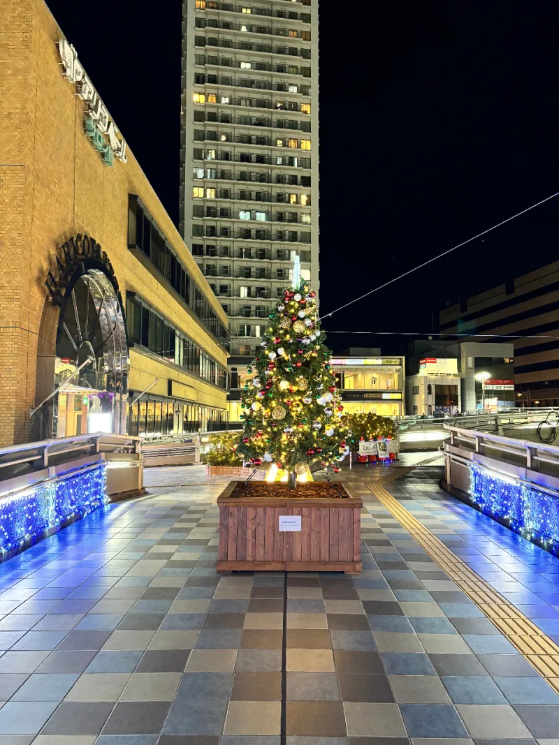 駅コンコース イルミネーション施工